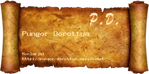 Pungor Dorottya névjegykártya